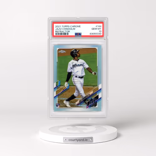 2021 Topps Chrome #144 Jazz Chisholm - Refractor (PSA 10 GEM MINT)