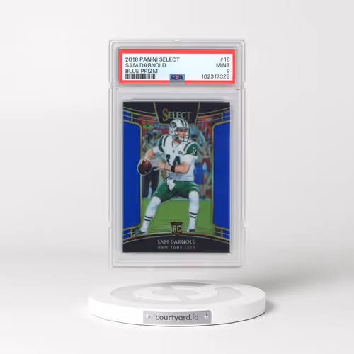 2018 Panini Select #18 Sam Darnold - Blue Prizm (PSA 9 MINT)