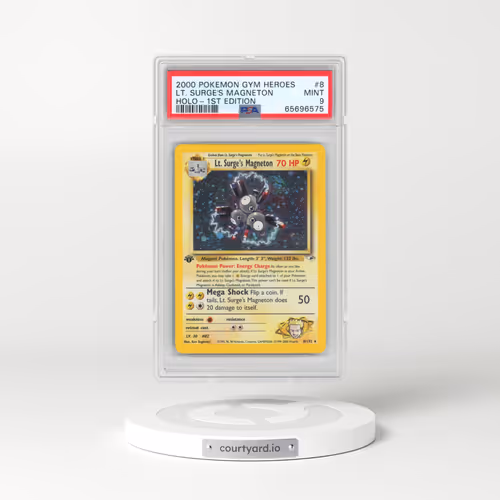 2000 Pokémon Gym Heroes #8 LT. Surge's Magneton - 1st Edition Holo (PSA 9 MINT)