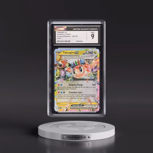 2024 Surging Sparks - SSP EN #142/191 Tatsugiri ex - Holo (CGC 9 MINT)