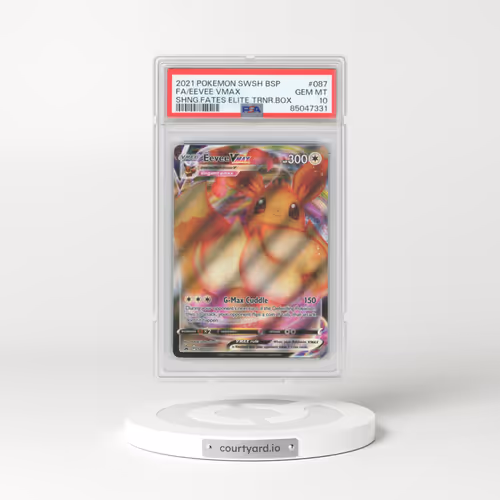 2021 Pokémon Swsh Black Star Promo #087 Eevee Vmax - Full Art Shining Fates Elite Trainer Box (PSA 10 GEM MINT)