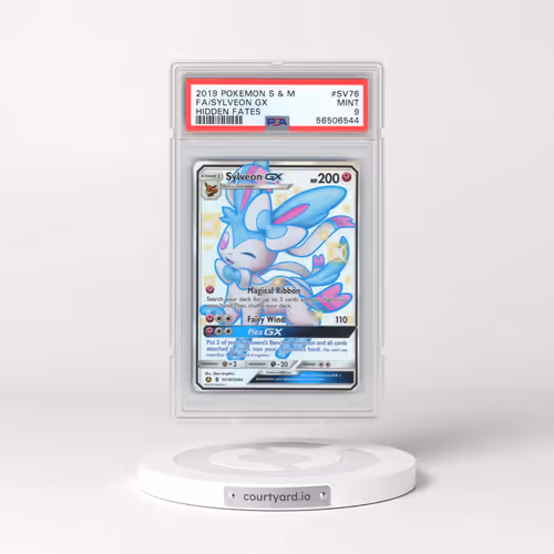 2019 Pokémon Sun & Moon Hidden Fates #SV76 Sylveon GX - Holo Full Art (PSA 9 MINT)