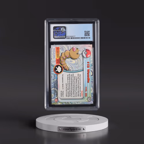 1999 Series 1 (Oval Nintendo Seal) #13 Weedle - First Print (Blue Topps Logo) Rainbow Foil (Smooth)