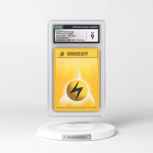 1999 Base Set #100/102 Lightning Energy - Shadowless Shadowless (CGC 9 MINT)