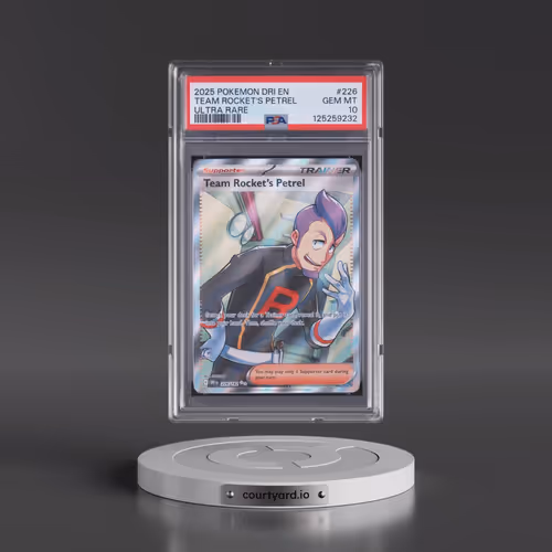 2025 Pokémon Dri EN-Destined Rivals #226 Team Rocket's Petrel - Ultra Rare (PSA 10 GEM MINT)