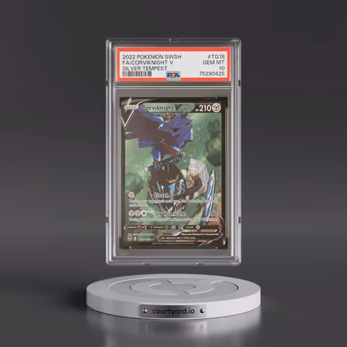 2022 Pokémon Sword & Shield Silver Tempest #TG18 Corviknight V - Holo Full Art (PSA 10 GEM MINT)