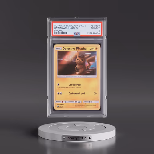 2019 Pokémon SM Black Star Promo #SM190 Detective Pikachu - Holo (PSA 8 NM-MT)
