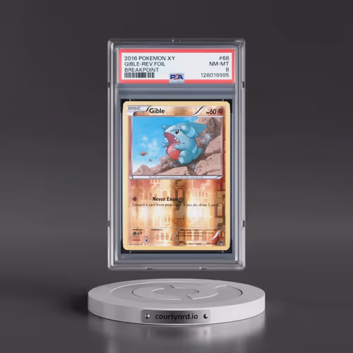 2016 Pokémon XY Breakpoint #68 Gible - Reverse Foil (PSA 8 NM-MT)