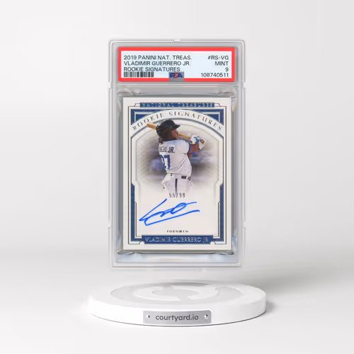2019 Panini National Treasures Rookie Signatures #RS-VG Vladimir Guerrero Jr. (PSA 9 MINT)