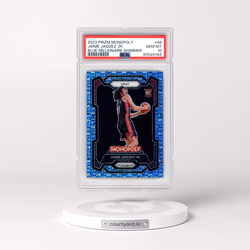 2023 Panini Prizm Monopoly #48 Jaime Jaquez Jr. - Blue Millionaire Shimmer (PSA 10 GEM MINT)