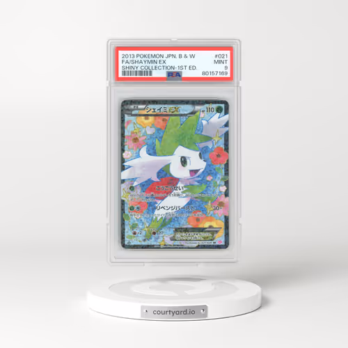 2013 Pokémon Black & White Shiny Collection #021 Shaymin EX - 1st Edition Holo Full Art (PSA 9 MINT)