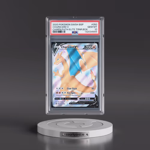 2020 Pokémon Swsh Black Star Promo #050 Charizard V - Holo Champion's Path Elite Trainer Box (PSA 10