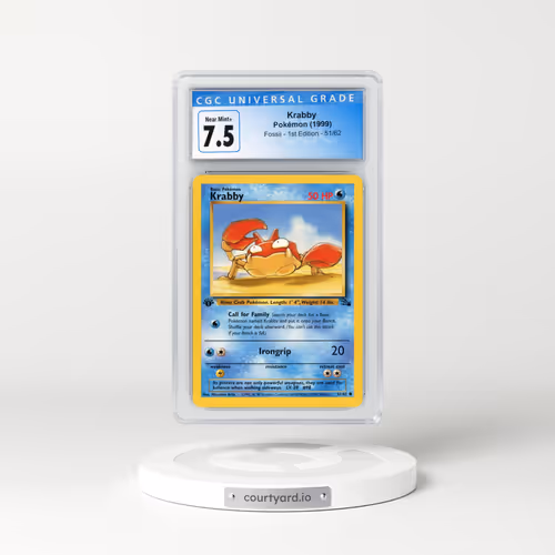 1999 Fossil #51 Krabby - 1st Edition (CGC 7.5 NM+)