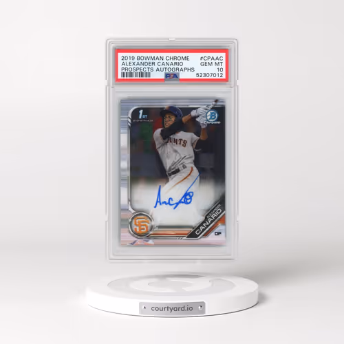 2019 Bowman Chrome Prospects Autographs #CPAAC Alexander Canario (PSA 10 GEM MINT)