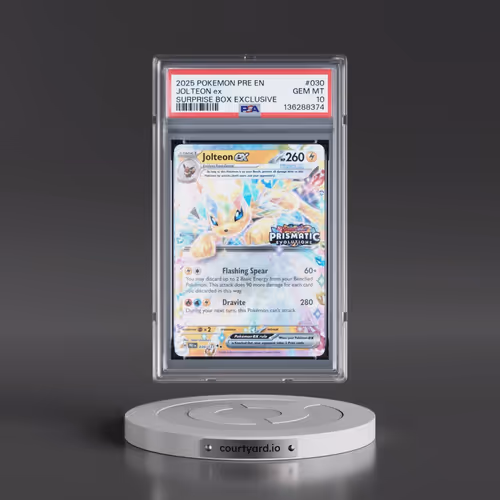 2025 Pokémon Pre EN-Prismatic Evolutions #030 Jolteon EX - Holo Surprise Box Exclusive (PSA 10 GEM M