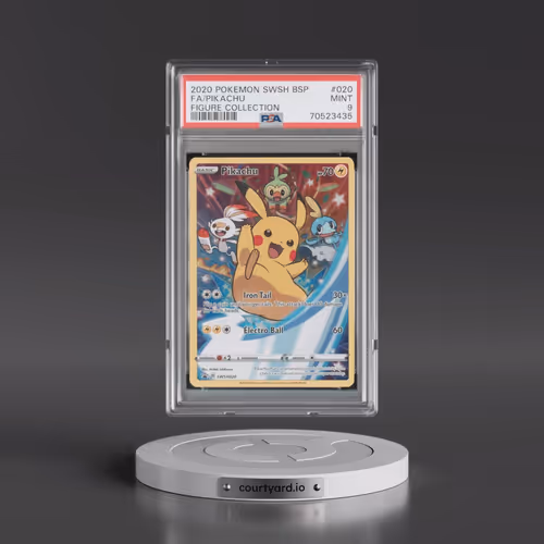 2020 Pokémon Swsh Black Star Promo #020 Pikachu - Full Art Figure Collection (PSA 9 MINT)