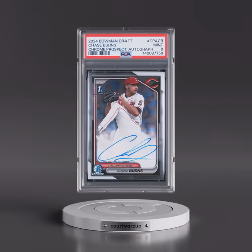 2024 Bowman Draft Chrome Prospect Autographs #CPACB Chase Burns (PSA 9 MINT)