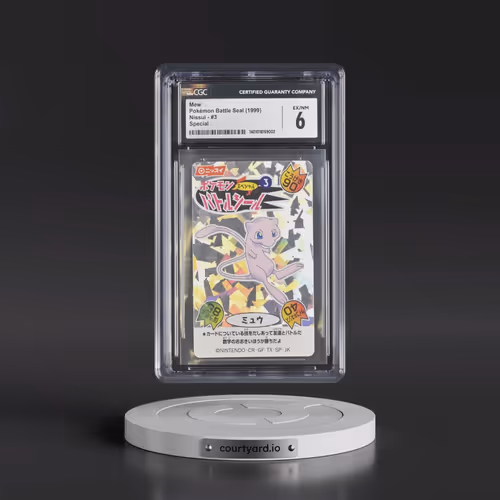 1999 Pokémon Battle Seal (1999 Nissui) - Japanese #3 Mew - (Cracked Ice Holo) Special (CGC 6 EX-NM)