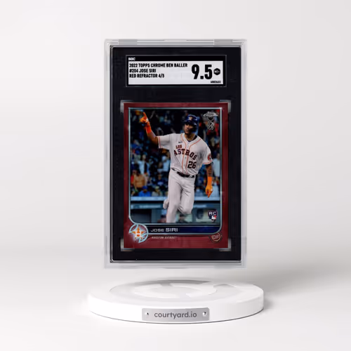 2022 Topps Chrome Ben Baller #204 Jose Siri - Red Refractor (SGC 9.5 MINT+)