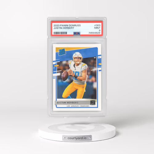2020 Panini Donruss #303 Justin Herbert (PSA 9 MINT)