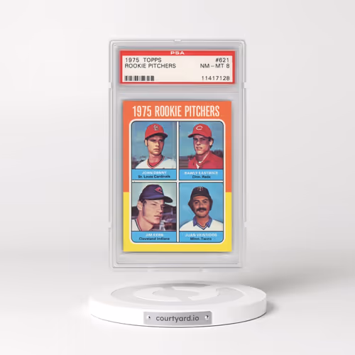 1975 Topps #621 Rookie Pitchers (PSA 8 NM-MT)
