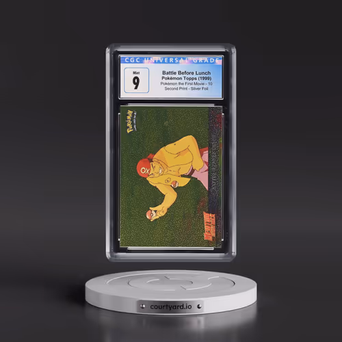 1999 Pokémon the First Movie #10 Battle Before Lunch - Second Print (Black Topps Logo) Silver Foil (