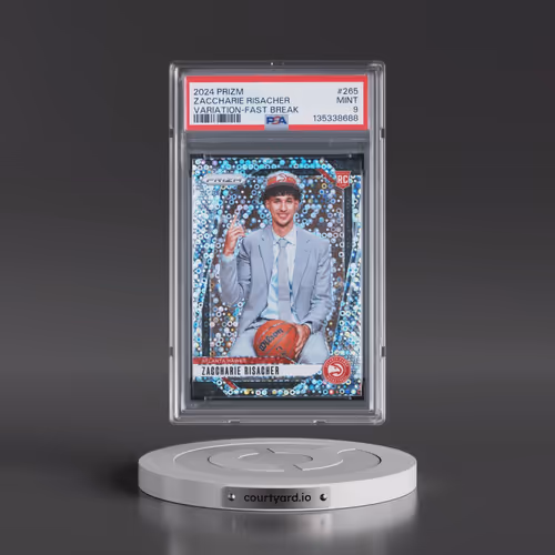 2024 Panini Prizm #265 Zaccharie Risacher - Variation-Fast Break (PSA 9 MINT)