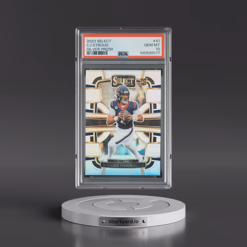 2023 Panini Select #41 CJ Stroud - Silver Prizm (PSA 10 GEM MINT)