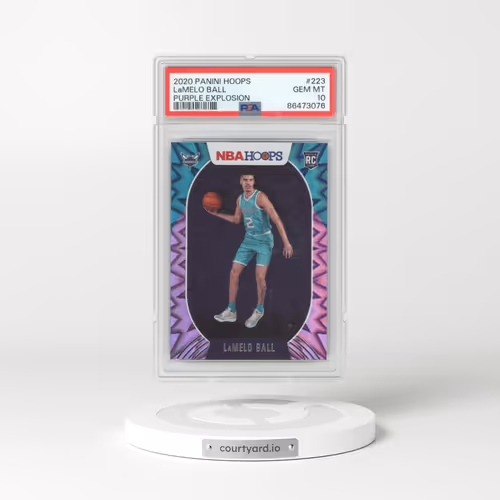 2020 Panini Hoops #223 LaMelo Ball - Purple Explosion (PSA 10 GEM MINT)