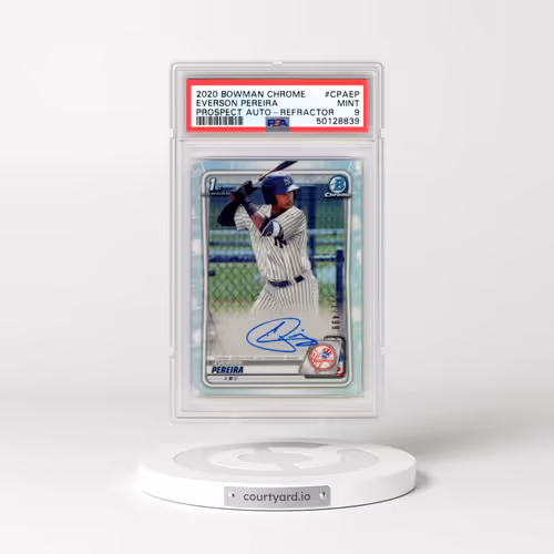 2020 Bowman Chrome Prospect Autographs #CPAEP Everson Pereira - Refractor (PSA 9 MINT)