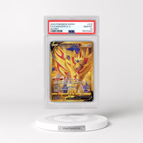 2020 Pokémon Sword & Shield #212 Zamazenta V - Holo Full Art Secret (PSA 10 GEM MINT)