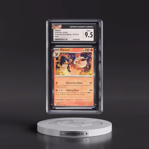 2025 Prismatic Evolutions - PRE EN #013/131 Flareon - Holo (CGC 9.5 MINT+)