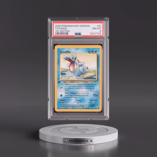 2000 Pokémon Neo Genesis #81 Totodile - 1st Edition (PSA 8 NM-MT)