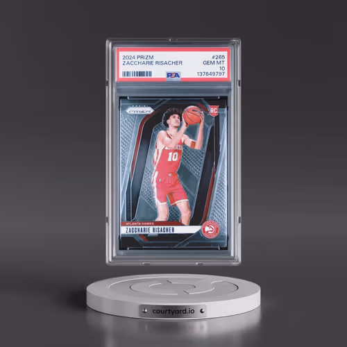2024 Panini Prizm #265 Zaccharie Risacher (PSA 10 GEM MINT)