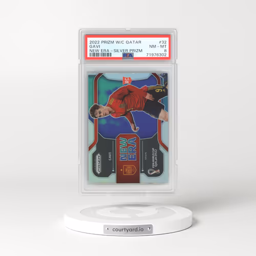 2022 Prizm W/C Qatar #32 Gavi New Era-Silver Prizm