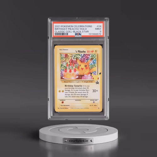 2021 Pokémon Celebrations Classic Collection #24 Birthday Pikachu - Holo (PSA 9 MINT)