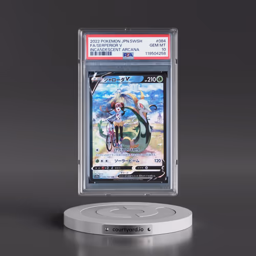 2022 Pokémon Sword & Shield Incandescent Arcana #084 Serperior V - Holo Full Art (PSA 10 GEM MINT)