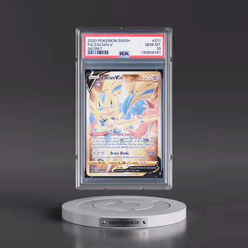 2020 Pokémon Sword & Shield #211 Zacian V - Holo Full Art Secret (PSA 10 GEM MINT)
