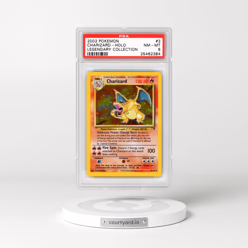 2002 Pokémon Legendary Collection #3 Charizard - Holo (PSA 8 NM-MT)