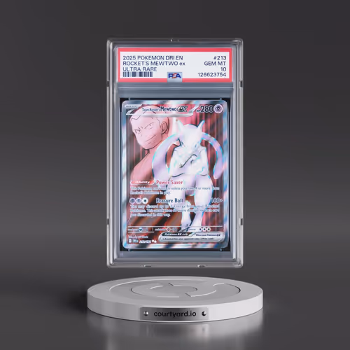 2025 Pokémon Dri EN-Destined Rivals #213 Team Rocket's Mewtwo EX - Holo Ultra Rare (PSA 10 GEM MINT)