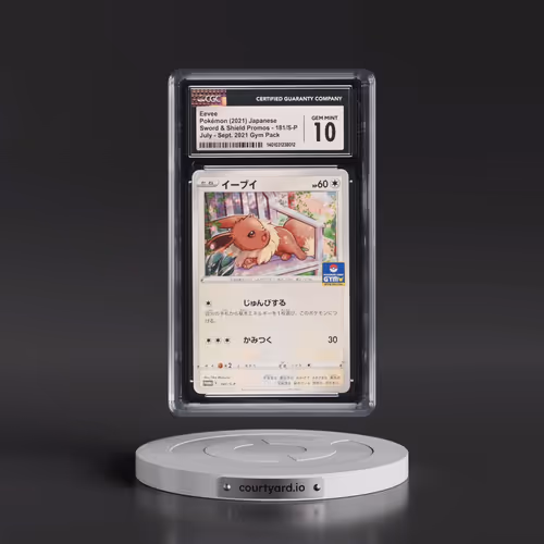 2019 Sword & Shield Promos #181/S-P Eevee - July - Sept. 2021 Gym Pack (CGC 10 GEM MINT)