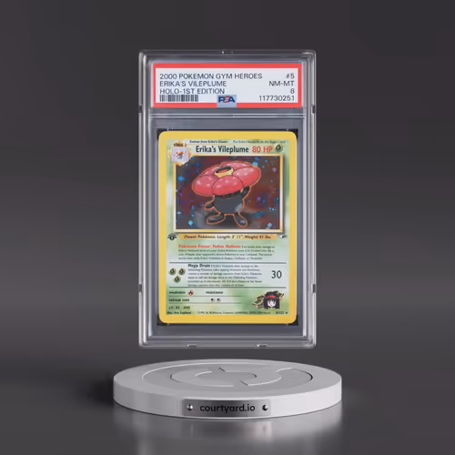 2000 Pokémon Gym Heroes #5 Erika's Vileplume - 1st Edition Holo (PSA 8 NM-MT)