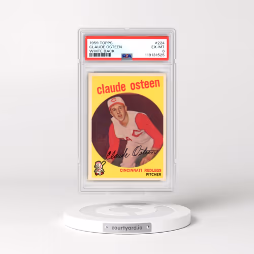 1959 Topps #224 Claude Osteen - White Back (PSA 6 EX-MT)