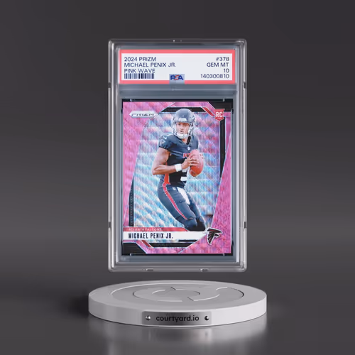 2024 Panini Prizm #378 Michael Penix Jr. - Pink Wave (PSA 10 GEM MINT)