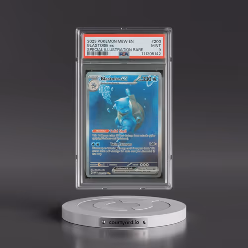 2023 Pokémon Mew EN-151 #200 Blastoise EX - Holo Special Illustration Rare (PSA 9 MINT)