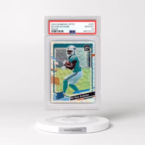 2023 Panini Donruss Optic #269 DE'Von Achane - Wave (PSA 10 GEM MINT)