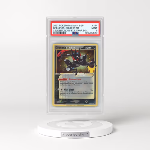 2021 Pokémon Swsh Black Star Promo #144 Greninja-Gold Star - Celebrations Elite Trainer Box (PSA 9 MINT)