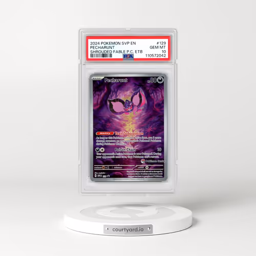 2024 Pokémon Svp EN-SV Black Star Promo #129 Pecharunt - Shrouded Fable Pokemon Center Elite Trainer