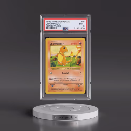 1999 Pokémon Game #46 Charmander - Shadowless (PSA 9 MINT)
