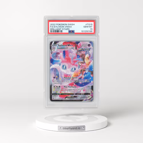2022 Pokémon Sword & Shield Brilliant Stars #TG15 Sylveon Vmax - Full Art (PSA 10 GEM MINT)